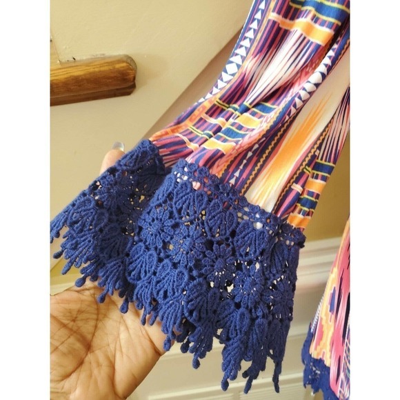 2B Together Boho Lace Trim Dress Sz SM - Picture 4 of 11